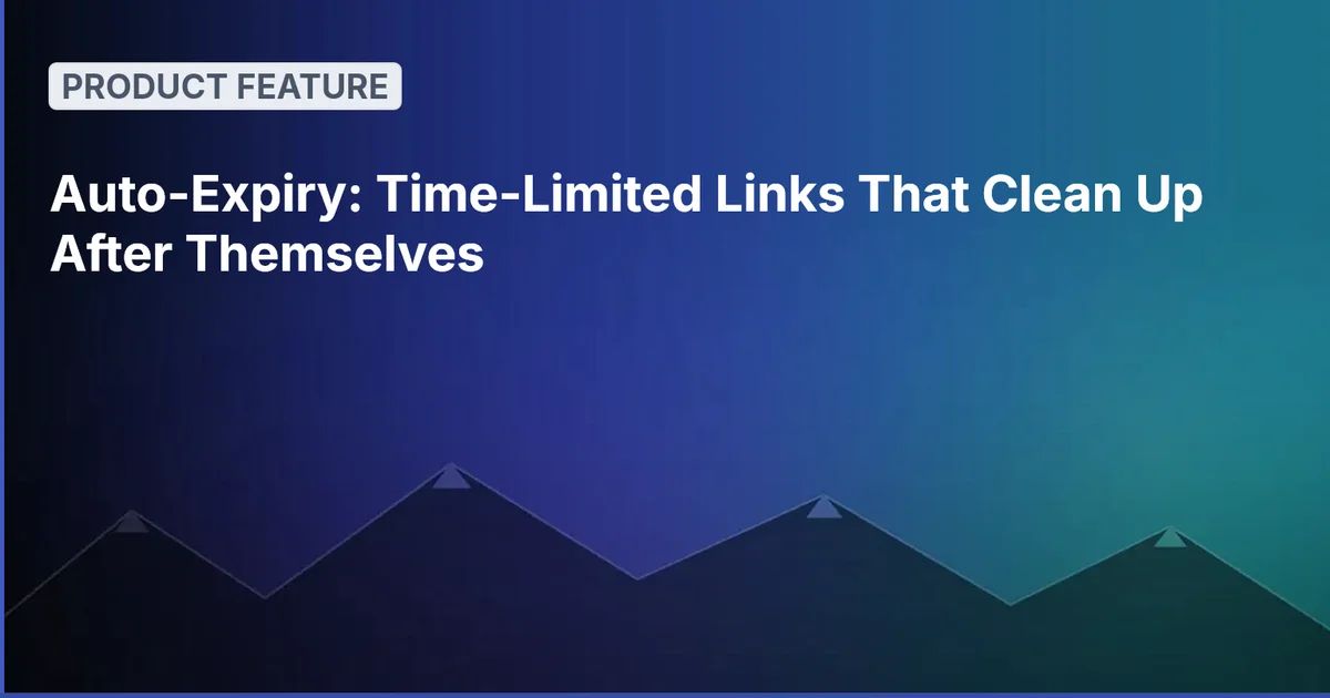 Auto-Expiry: Time-Limited Links That Clean Up After Themselves