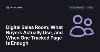 Digital Sales Room: What Buyers Actually Use, and When One Tracked Page Is Enough