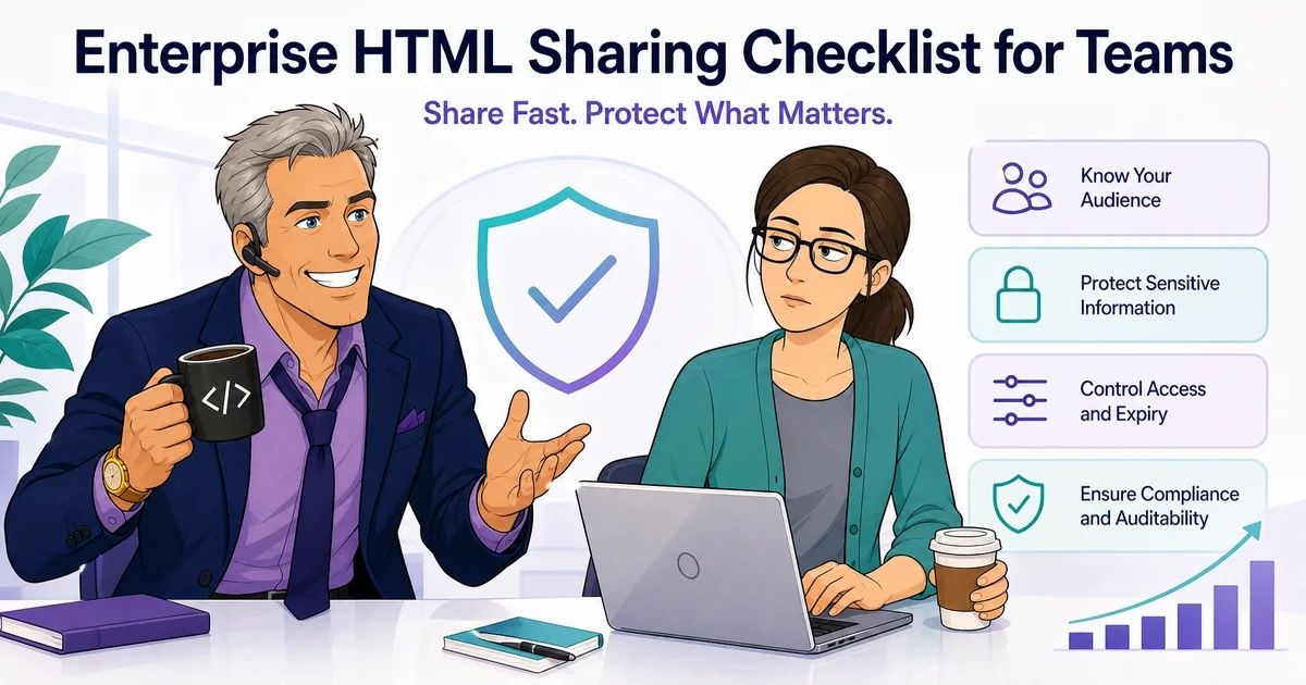 Enterprise HTML Sharing Checklist for Teams