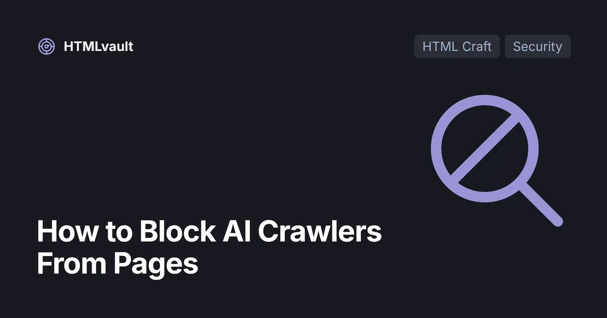 How to Block AI Crawlers From Pages