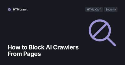 How to Block AI Crawlers From Pages