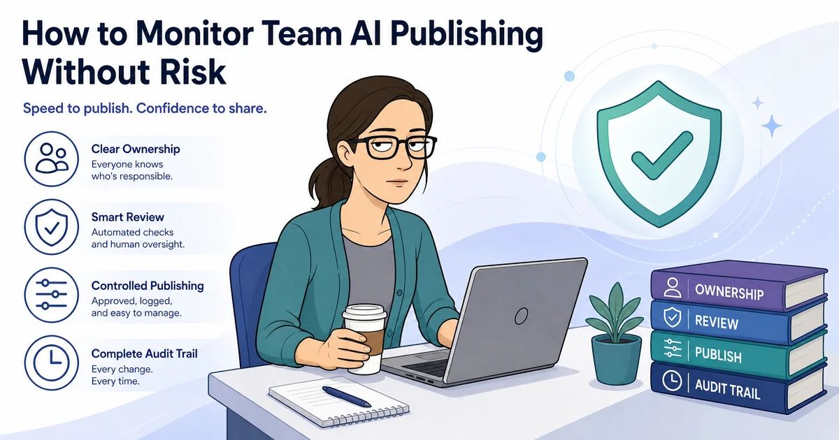 How to Monitor Team AI Publishing Without Risk