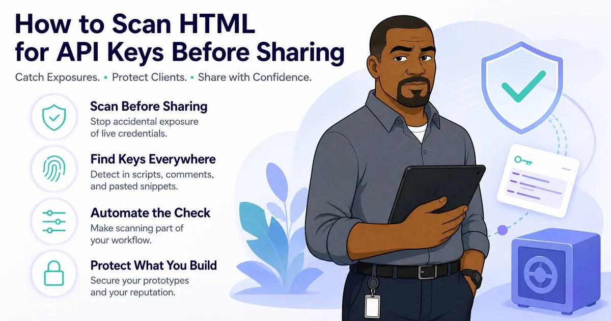 How to Scan HTML for API Keys Before Sharing