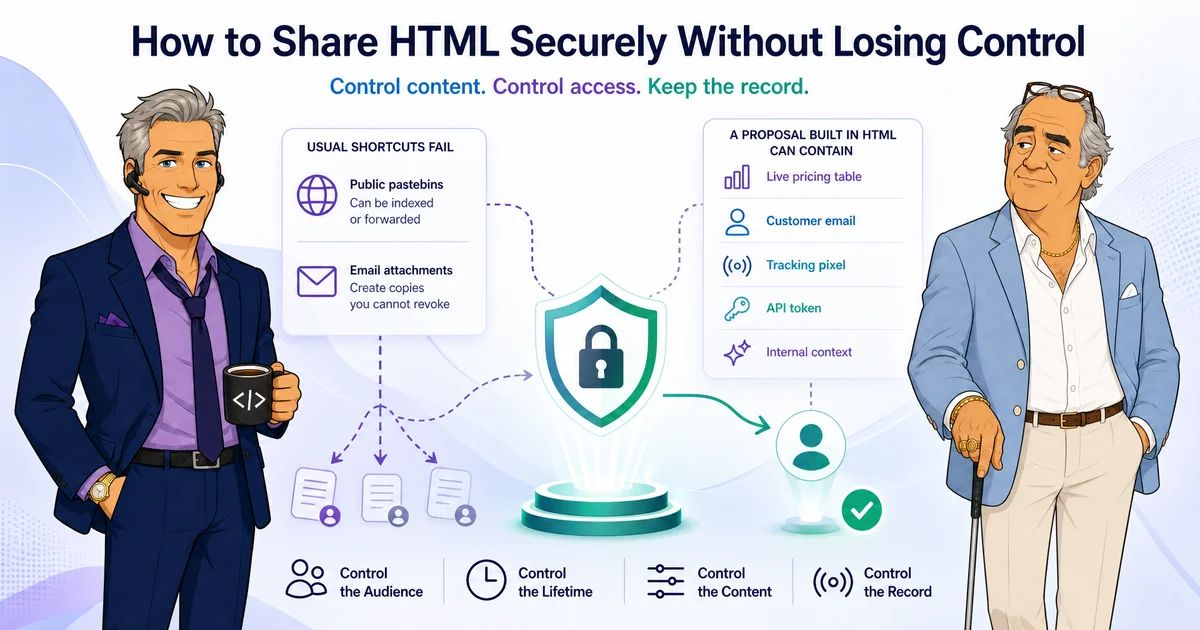 How to Share HTML Securely Without Losing Control