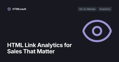 HTML Link Analytics for Sales That Matter