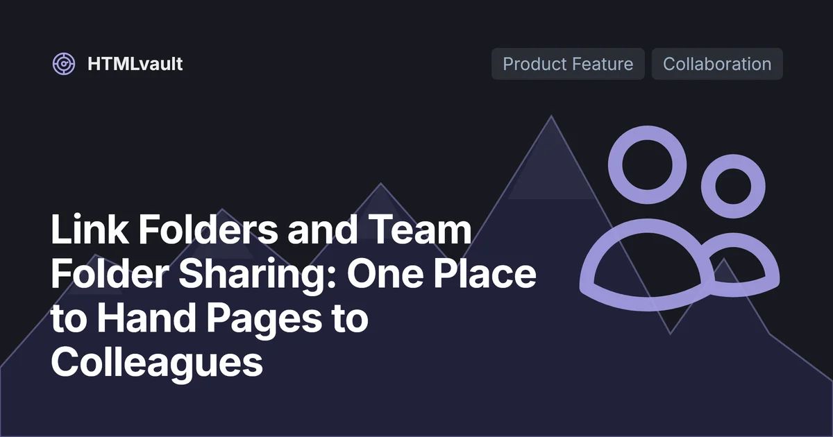 Link Folders and Team Folder Sharing: One Place to Hand Pages to Colleagues