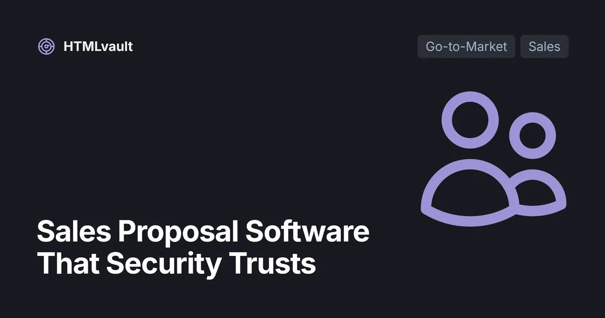 Sales Proposal Software That Security Trusts
