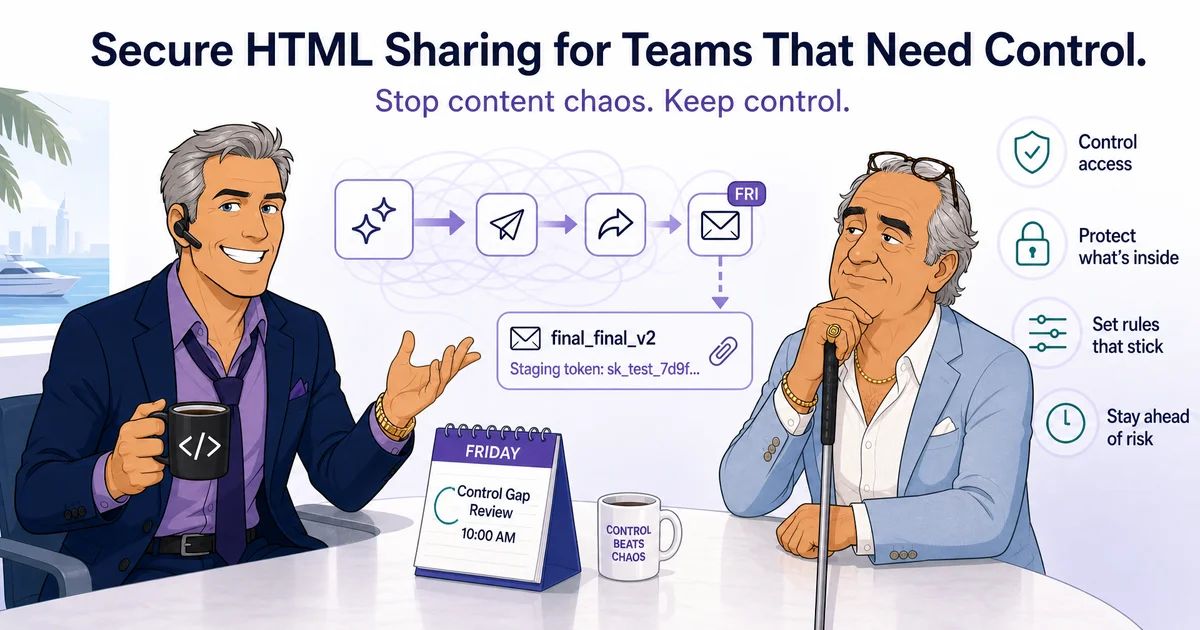 Secure HTML Sharing for Teams That Need Control