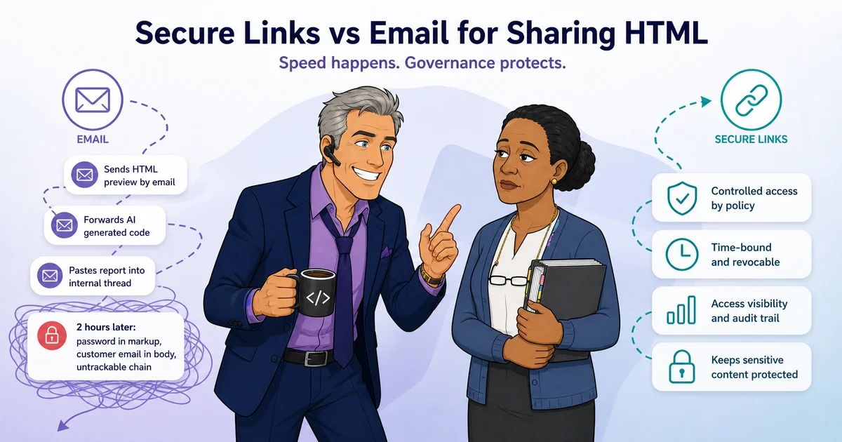 Secure Links vs Email for Sharing HTML