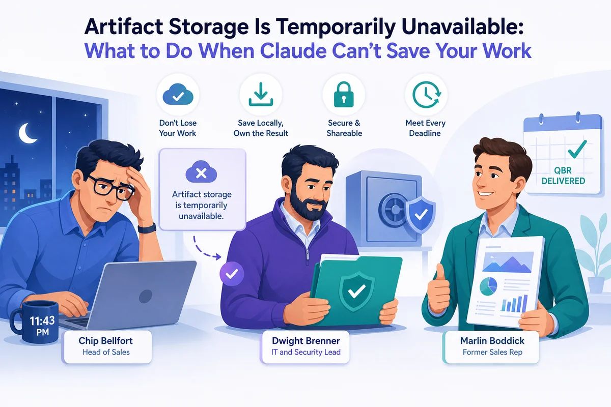 "Artifact Storage Is Temporarily Unavailable": What to Do When Claude Can't Save Your Work