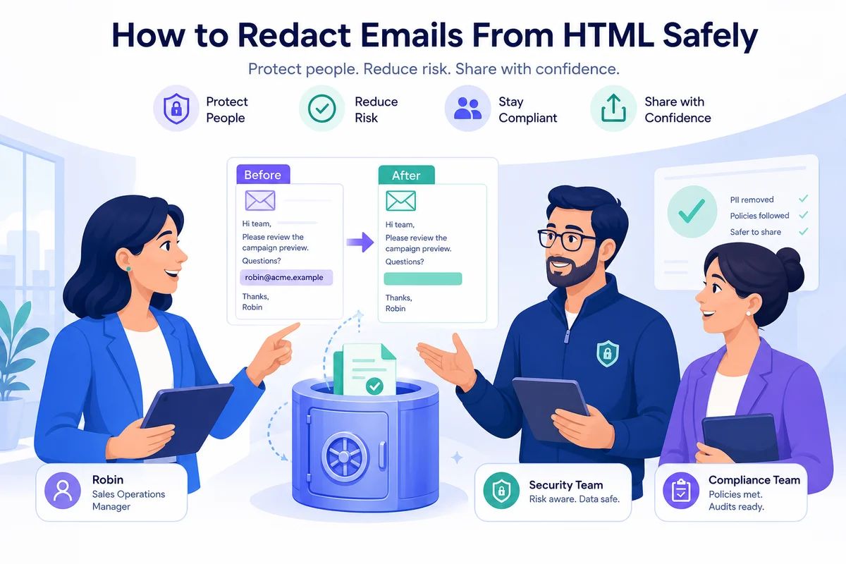 How to Redact Emails From HTML Safely