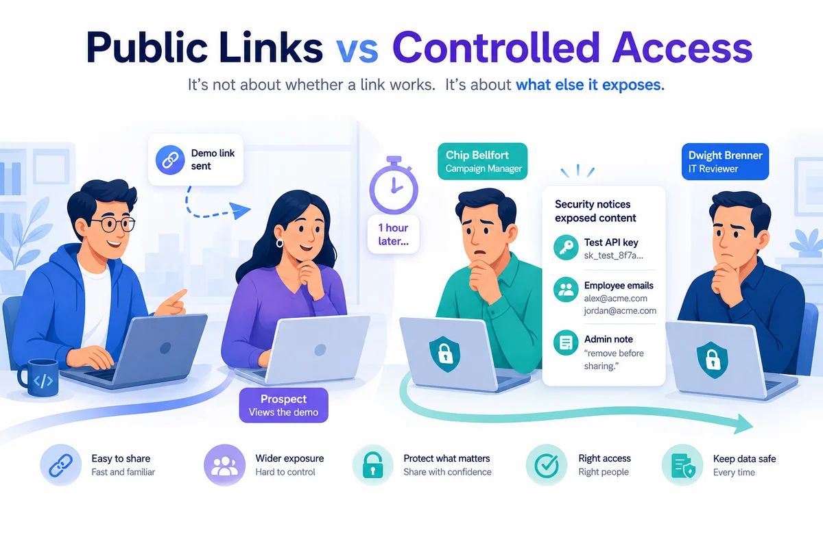 Public Links vs Controlled Access