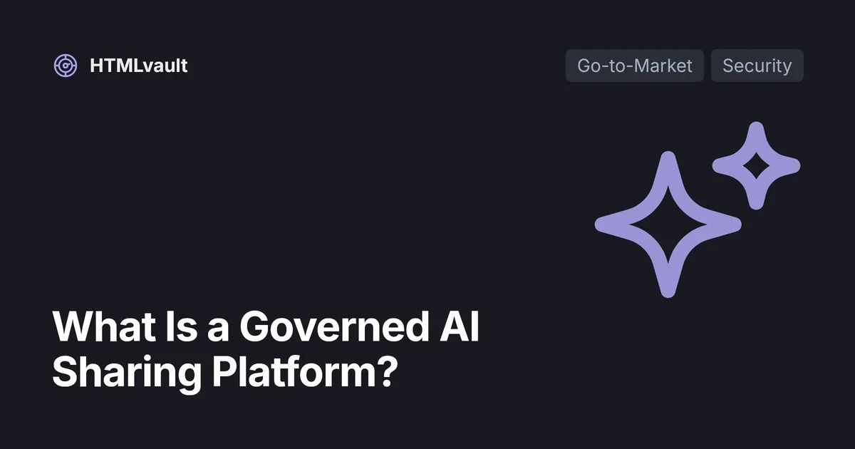 What Is a Governed AI Sharing Platform?